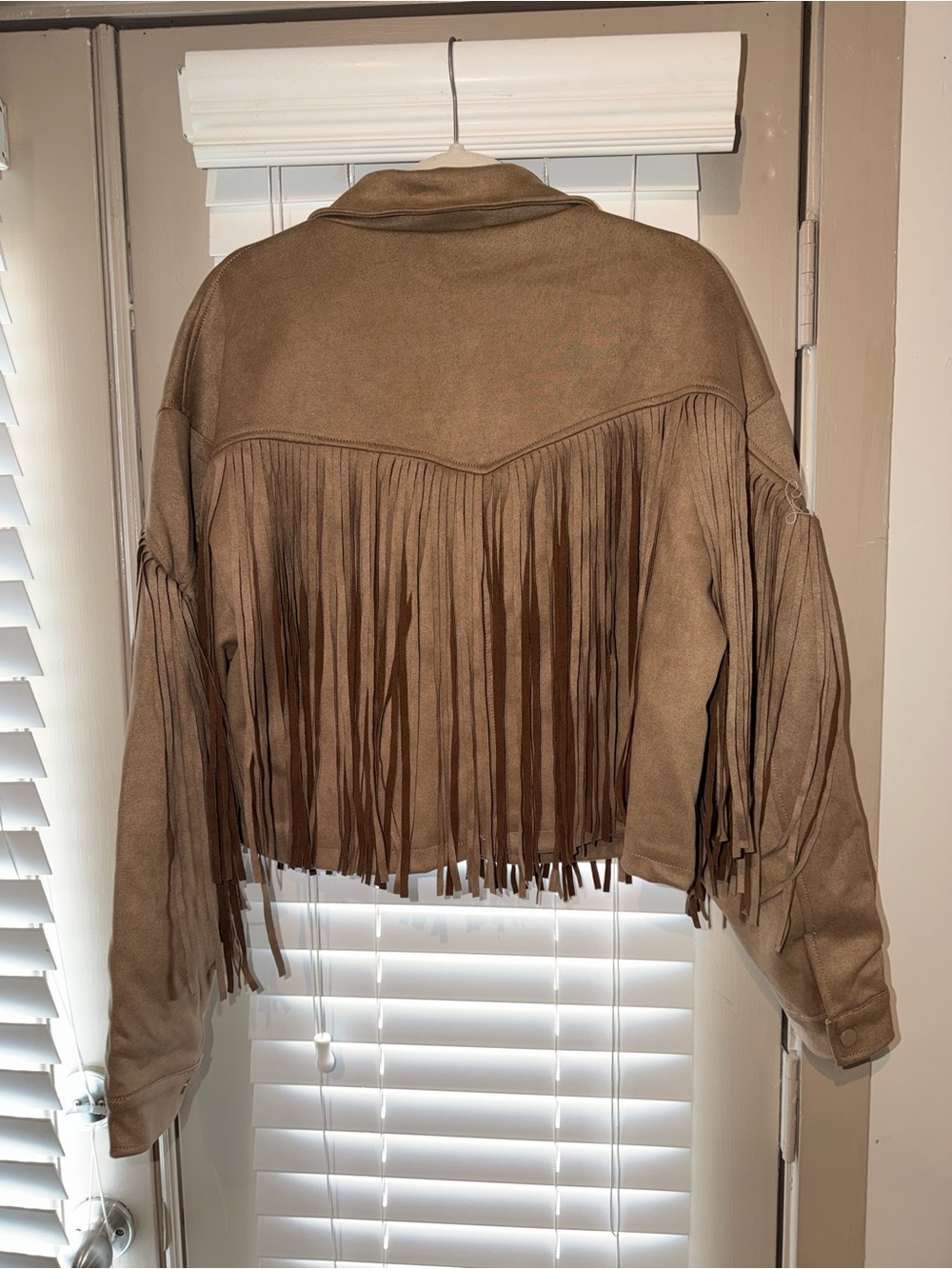 Fashion Nova Brown Fringe-Trim Suede Mini Skirt SET - Picture 8 of 8